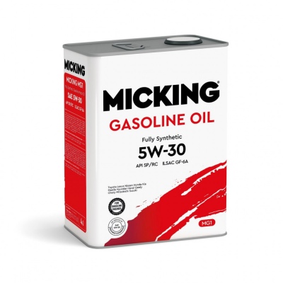 Масло моторное синтетическое Micking Gasoline Oil MG1 5W-30  API SP/RC, 4л.